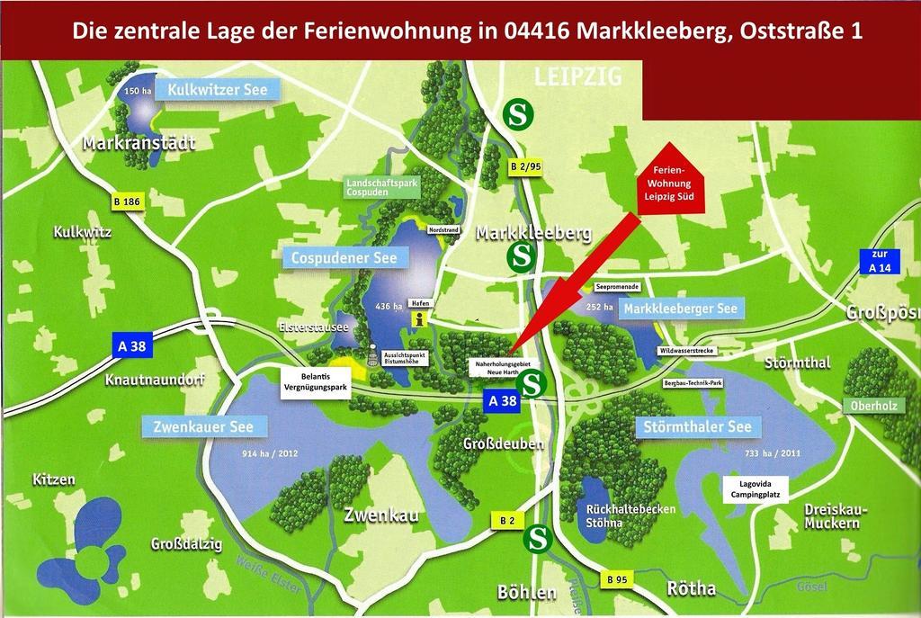 Ferienwohnung Leipzig Sued マルククレーベルク 部屋 写真